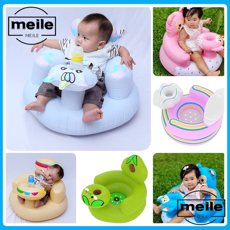 Sofa Tiup Kursi Musik Tempat Duduk Bayi Infant Seat Sofa bayi / Portabel Kursi Bayi untuk Belajar Duduk dan Makan. Multifungsi.Gaya baru Sofa Tiup ,bahan pvc .buah zaitun pola Tiup Sofa Kursi