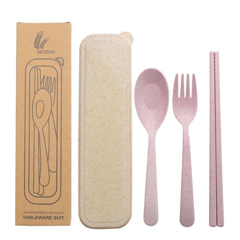 KUP - COD MURAH TABLEWARE SUIT 3 IN 1 SENDOK GARPU SUMPIT / SENDOK SET ALAT MAKAN SOUVENIR KOREAN