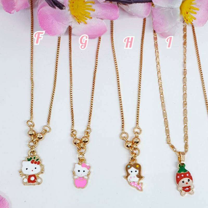 Kalung hello Kitty anak lapis mas bisa pilih model [K-3]