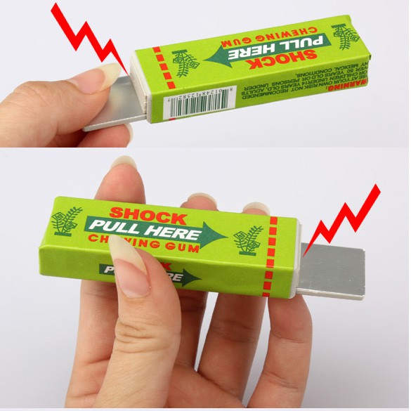 Electric Shocker Trick Joke Toy Safety Chewing Gum Pull Head Shocking Toy Fantastic Anti-stress Toy