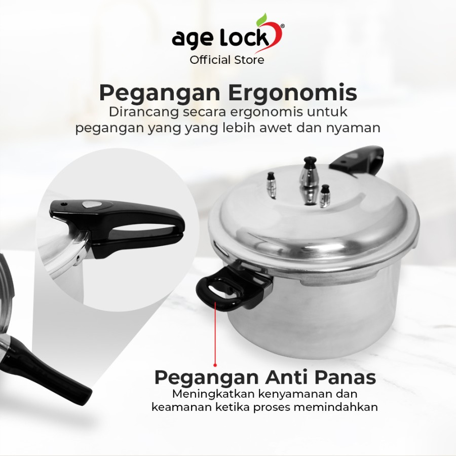 AGE LOCK LPC 1001 Pressure Cooker / Panci Presto 10 Liter