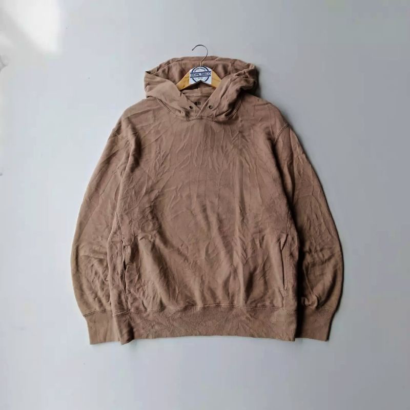 HOODIE UNIQLO COKLAT SUSU/COKSU SECOND ORIGINAL