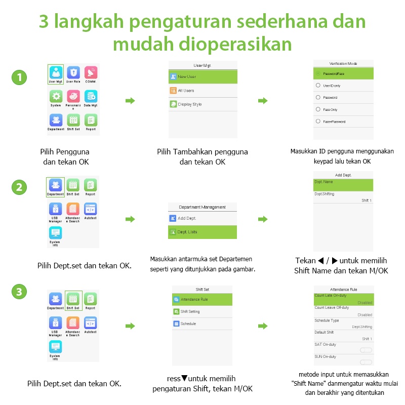 ZKTeco Mesin Absensi Wajah Lface10 | Mesin Absensi SSR