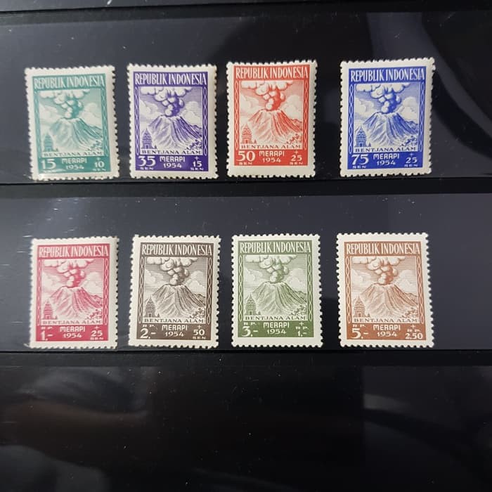 

Perangko/Prangko Indonesia 1954. Seri Bencana Alam Merapi