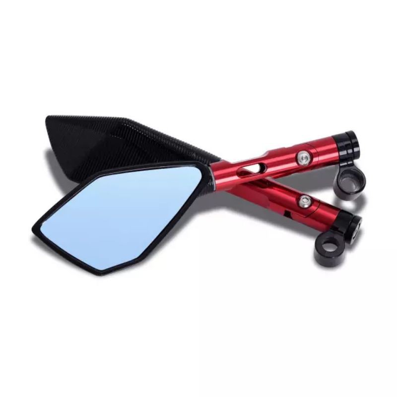 Sepion atau spion model Tomok V2 full Cnc kaca biru sepasang universal motor, spion tomok v2, Sepion Tomok V2, spion variasi, spion motor, spion tomok Nmax, spion tomok Aerox, spion tomok CB150R, spion tomok Vario 125-150, spion beat, spion mio-MERAH