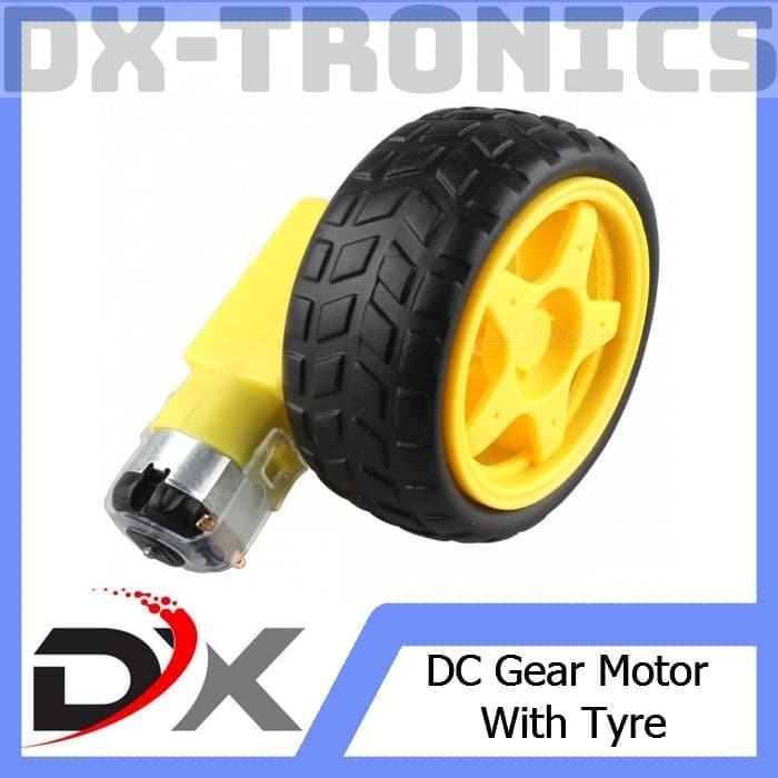 DC Gear Motor with Tyre Gear Motor Set Arduino