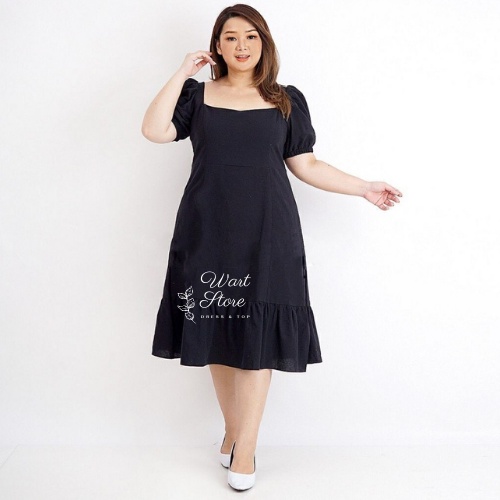 Sandra Dress Korea | Dress Big Size | Dress Korean Style | Plus Size Clothing | Gaun Terbaru Korea S