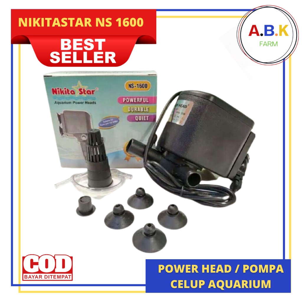 NIKITA STAR WATERPUMP POMPA CELUP AQUARIUM NS 1600 NS1600 NS-1600