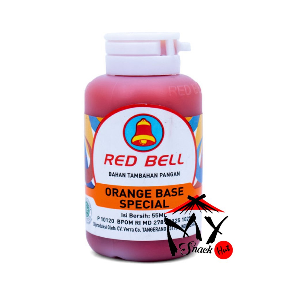 RED BELL PASTA ORANGE BASE 55ML - RED BEL PERISA SIRUP JERUK REDBEL PERASA ES BUAH KUE ROTI JEROK HALAL