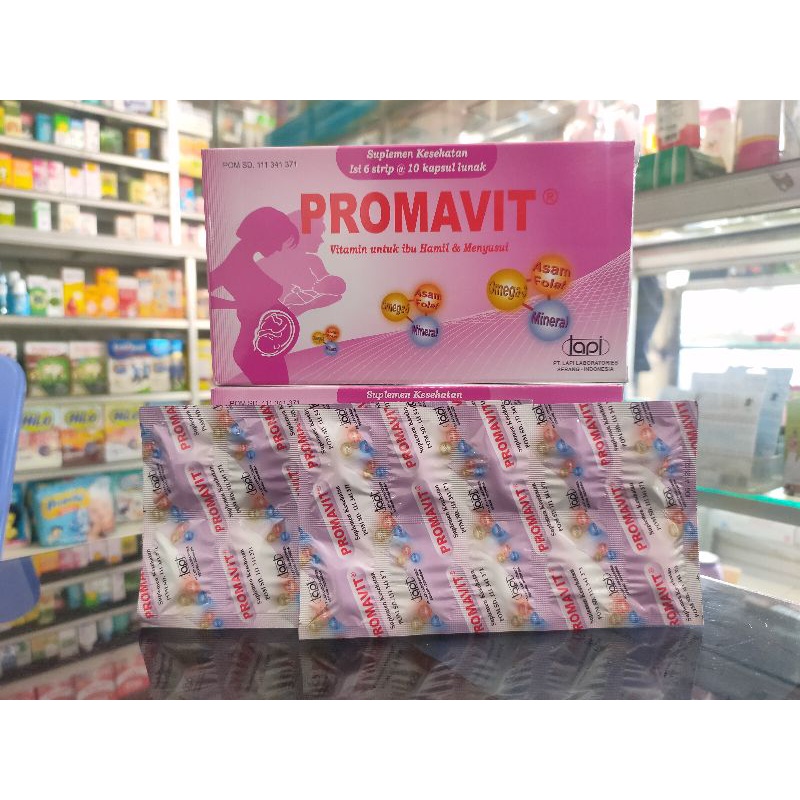 PROMAVIT  1 STRIP @10KAPSUL VITAMIN IBU HAMIL &amp; MENYUSUI