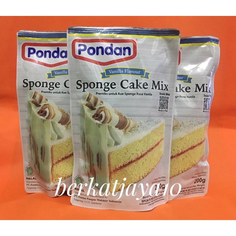 

Pondan Sponge Cake Mix Pouch Vanilla Flavour 200gr