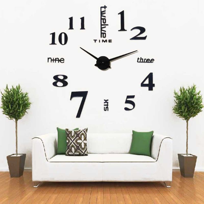 Jam Dinding Besar DIY Giant Wall Clock Quartz 120 cm - MR-105