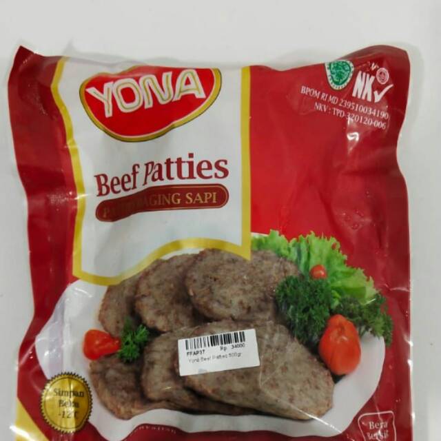 

Yona beef patties 500 gr daging sapi burger