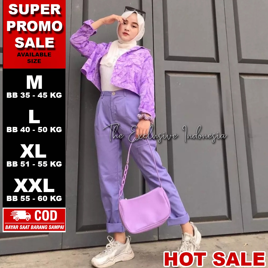 BAGGY PANTS THE EXCLUSIVE CELANA PANJANG WANITA PREMIUM BB 35 - 60 KG