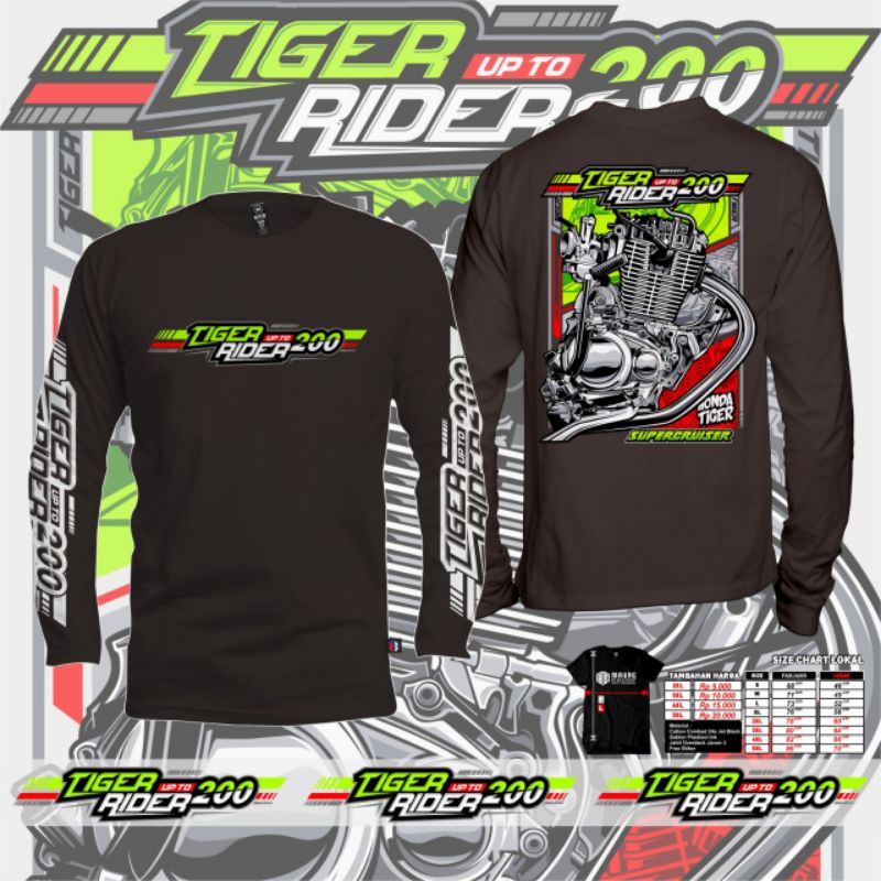 kaos honda tiger indonesia lengan panjang gank