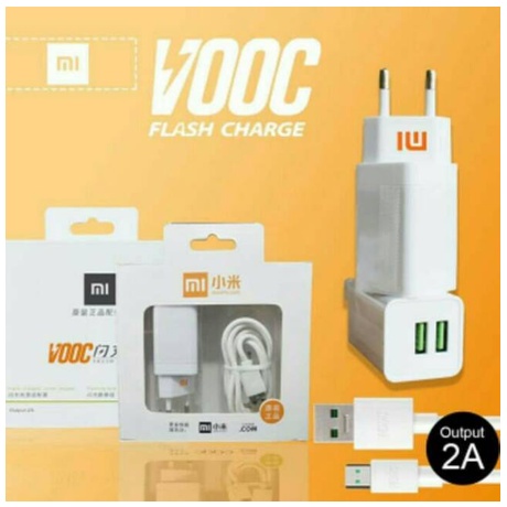 Charger Branded Android XIAOMI VOOC FAST CHARGING 2Ampere 2PORT USB Casan Micro Usb V8 Charger Microusb For Samsung / Xiaomi