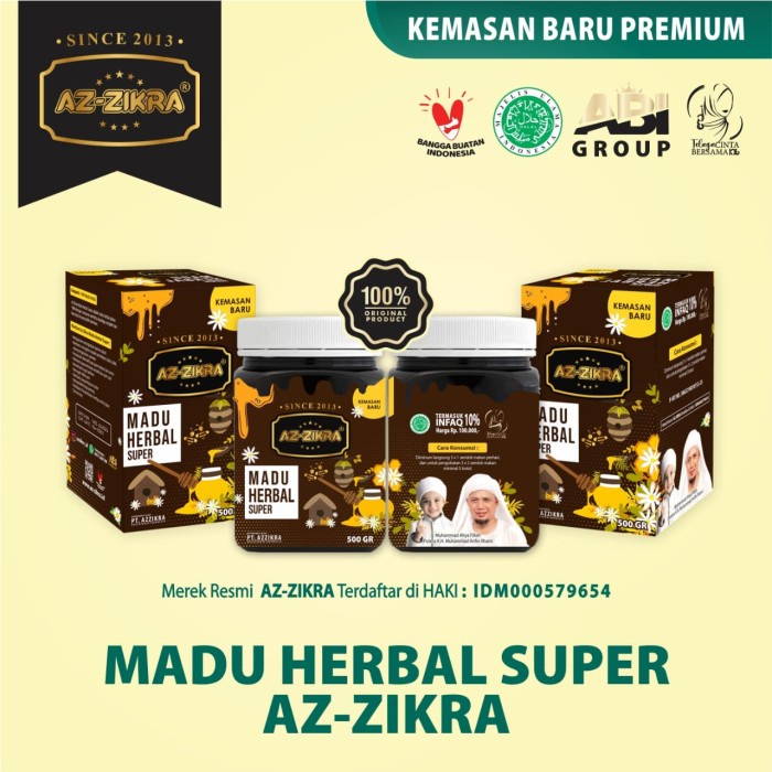 

b01n1nh Madu Azzikra Special Odeng Super Manis Asli 100% - Herbal Super Ds201Fs