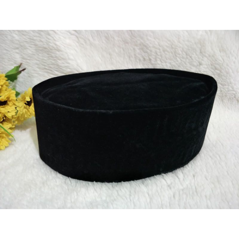 Peci Bludru Warna Hitam Polos Accesories Topi Pria Keren