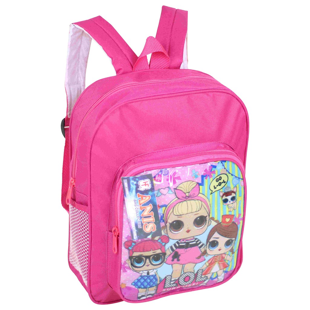 Tas Anak LOL Mini Pink Lucu Backpack Sekolah TK Paud Les Piknik