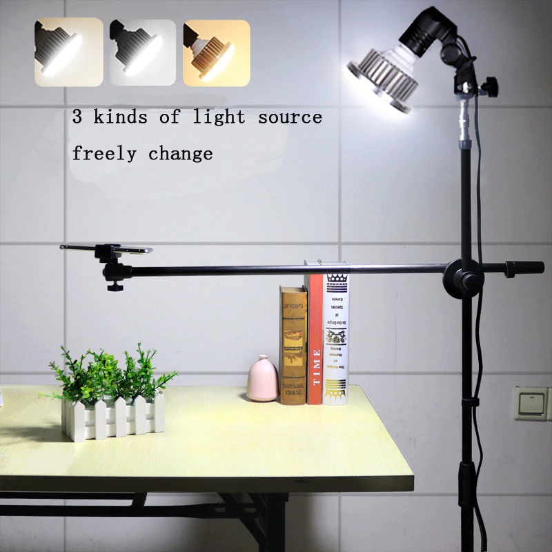 Lightupfoto Tripod Stand Holder Smartphone with Boom Arm and LED Light 35W - CN-128