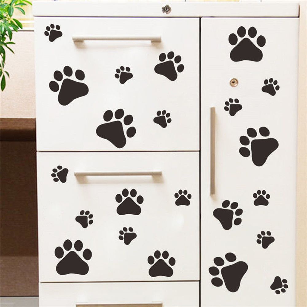 Wonderful 22pcs / Set Stiker Dinding / Kulkas Motif Kartun Kaki Anjing / Kucing Untuk Dekorasi Kamar Anak