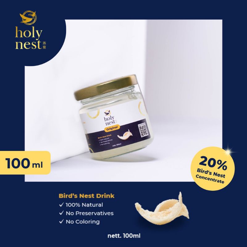 

Minuman Sarang Burung Walet Holynest Original Kandungan 20% 100ml