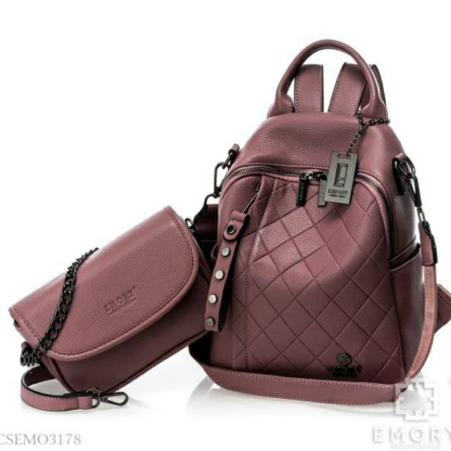 GIBD RANSEL EMORY Novaryn Series CSEMO3178 MULTIFUNGSI TAS RANSEL WANITA IMPORT RANSEL SELEMPANG