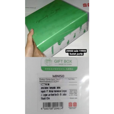 

BIG SALE Miniso Official Kotak hadiah kotak packaging Apple Tree Gift Box