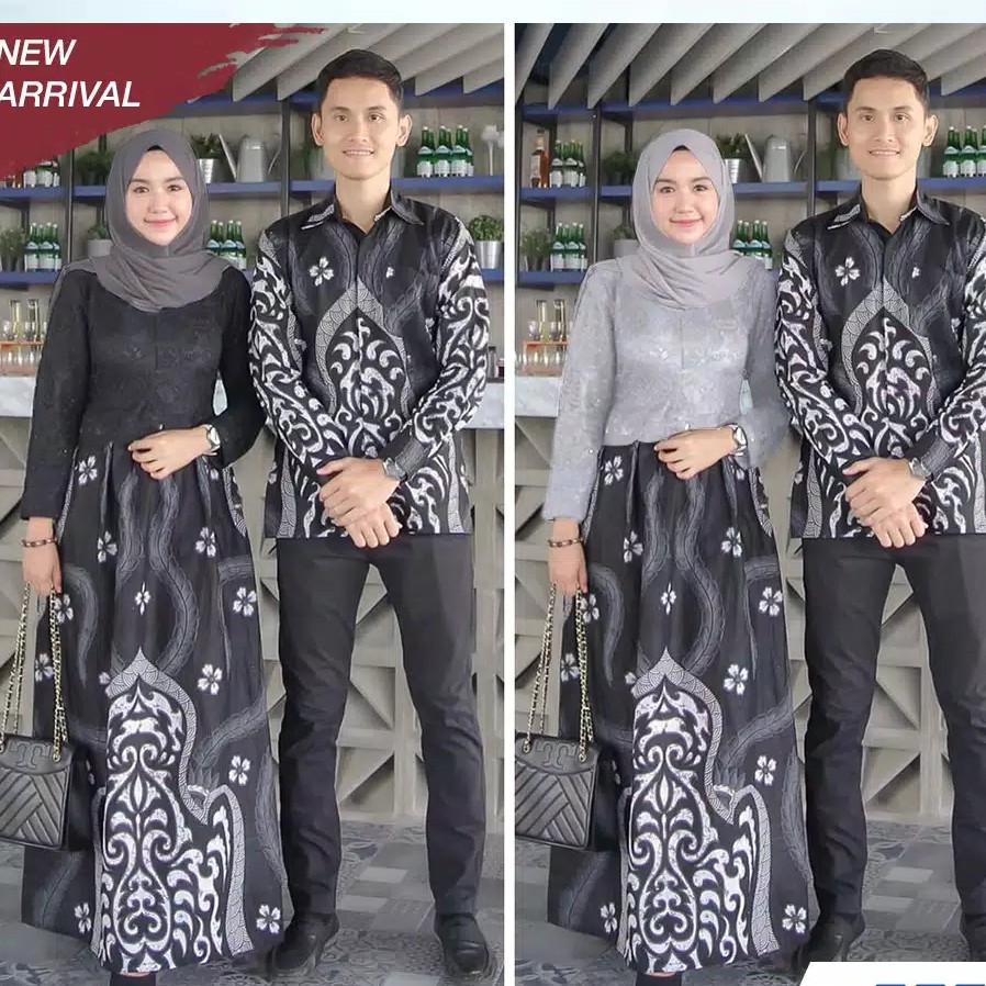 ORI - 2 VARIAN WARNA - BUSUI] WOU BATIK COUPLE FITRIA Batik Couple Kebaya Modern Batik