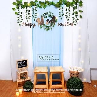 Paket photobooth lamaran nikahan lengkap / dekorasi lamaran / dekorasi tunangan (PAKETDAUN)
