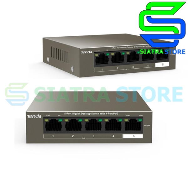 TENDA TEG1105P-4-63W POE Switch 4 Port 1 Port Uplink