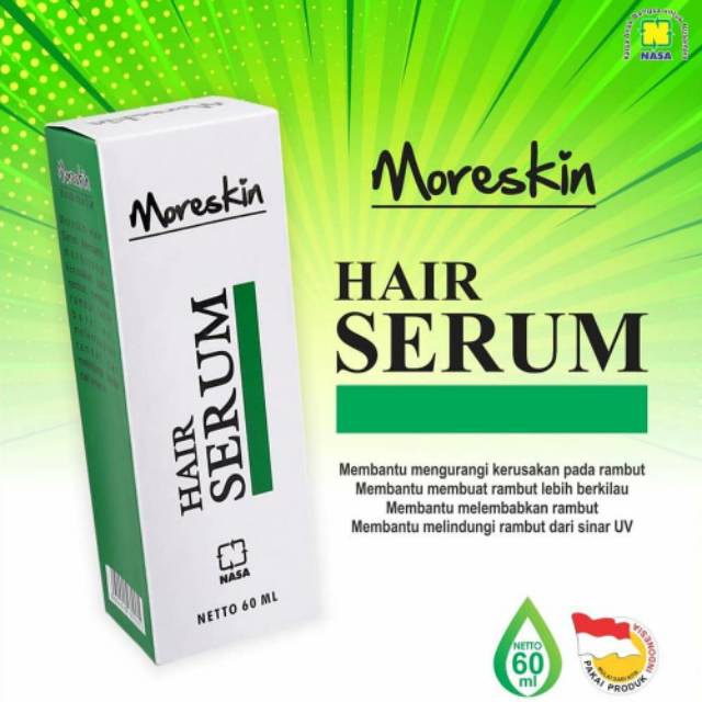 Moreskin Hair Serum Pelembab Rambut Membuat Berkilau Mengurangi Kerusakan Pelindung Dari Sinar UV