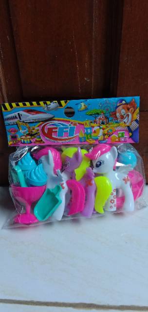 FI 556 Mainan es krim + kuda poni isi 3 / mainan es krim set lengkap dan kuda poni 3pcs super murah