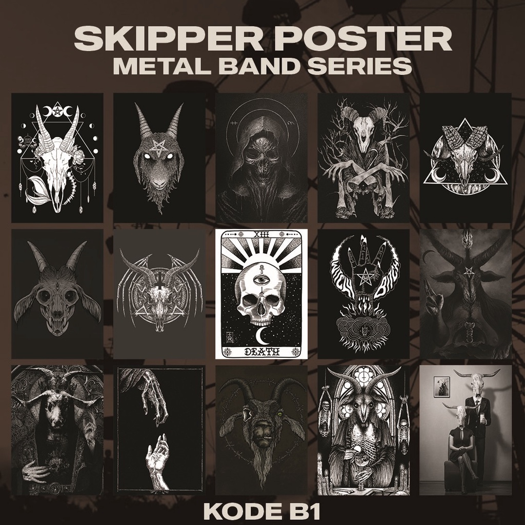 15 PCS POSTER AESTHETIC/ POSTER DINDING/ POSTER KAMAR/ POSTER CUSTOM/ SATANIC SERIES