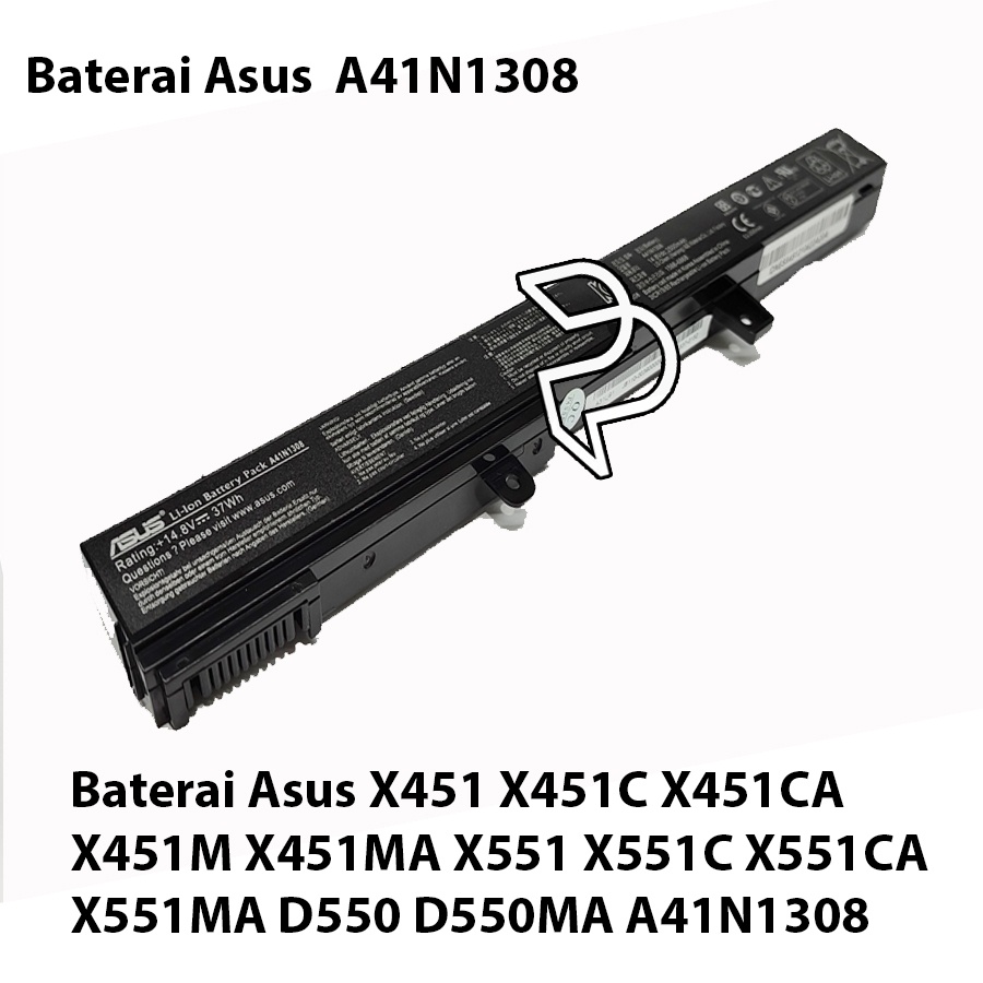 Baterai Laptop Asus X451 X451C X451CA X451M X451MA X551 X551C X551CA X551MA D550 D550MA A41N1308