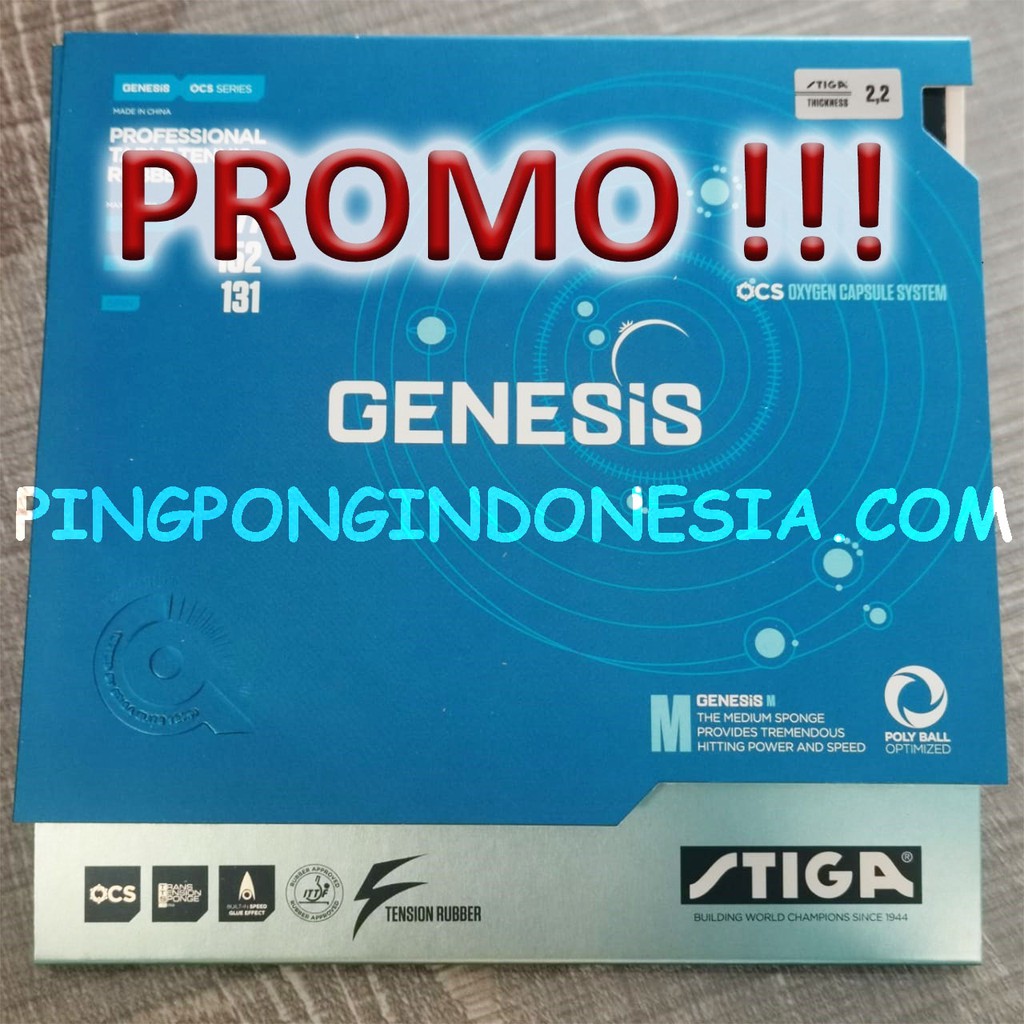 Stiga Genesis M - Karet Pingpong Rubber Tenis Meja Bet Bat