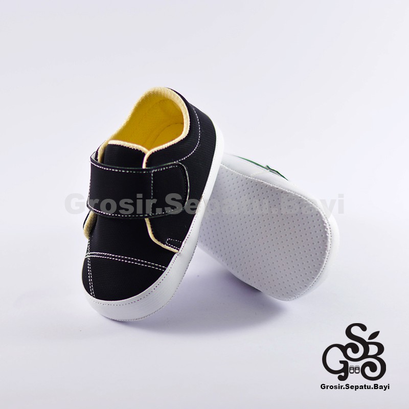 sepatu bayi baby shoes prewalker laki laki umur 2 sampai 14 bulan simple classy warna hitam