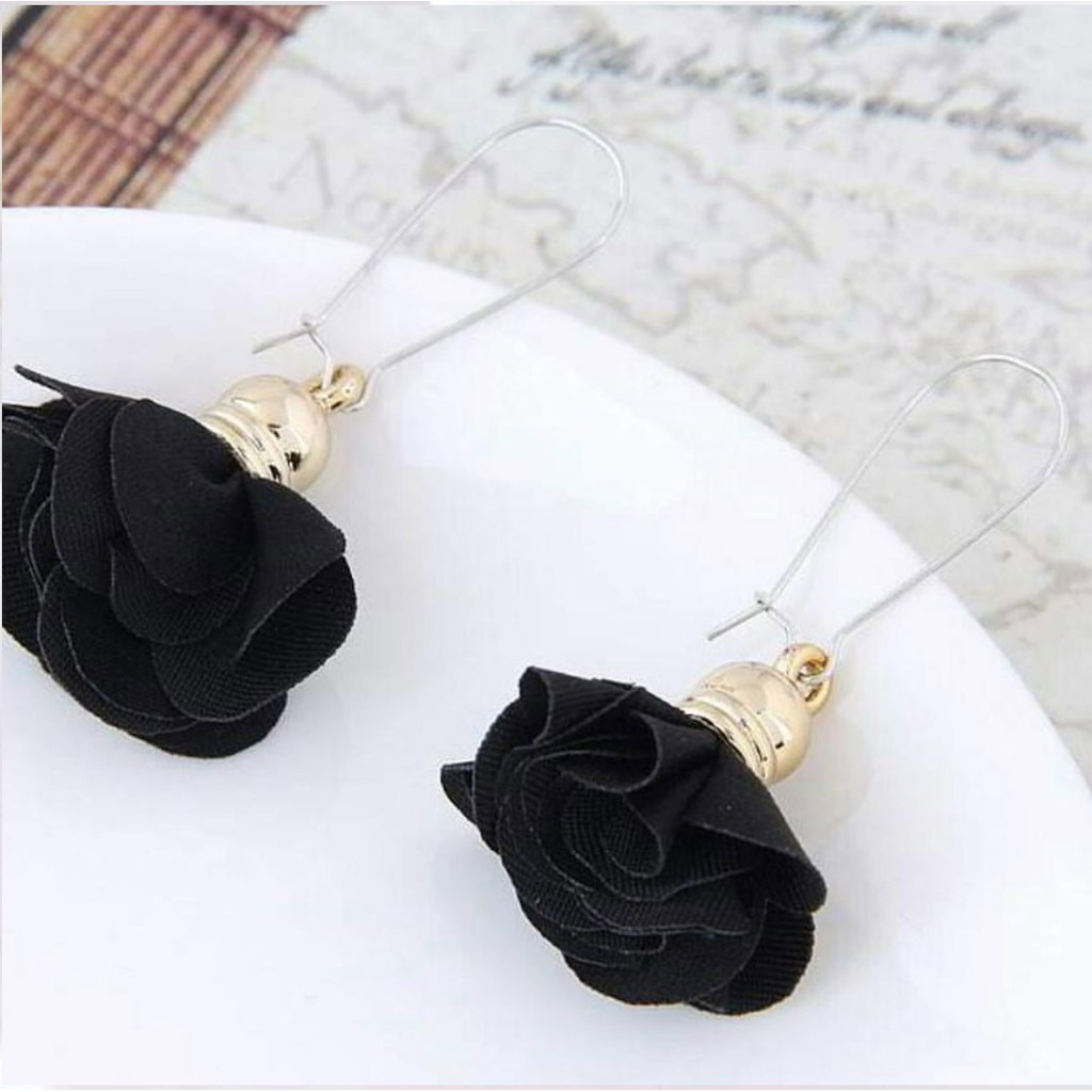 ANTING HOOPS WANITA KEKINIAN STYLE KOREA MODEL BUNGA MISS 32