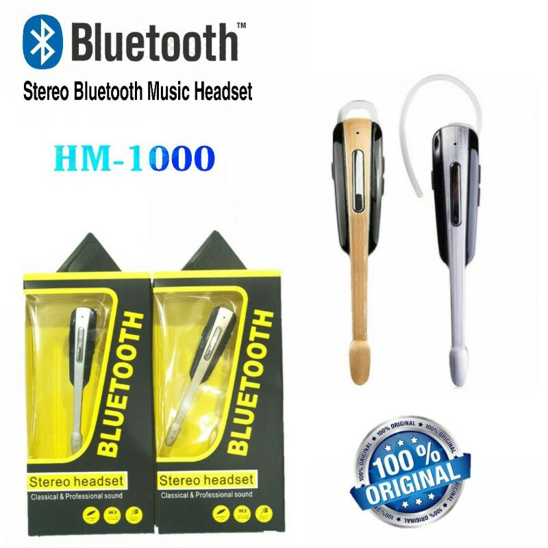 Headset Earphone Bluetooth UNIVERSAL HM 1000 Handsfree Branded Bluetooth HM1000