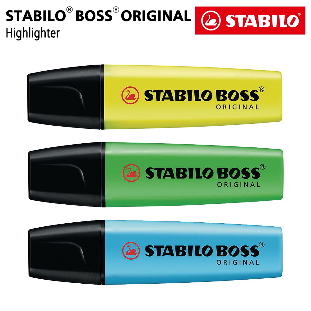 

STABILO Set 3 - BOSS Original / Highlighter Marker Kuning Biru Hijau