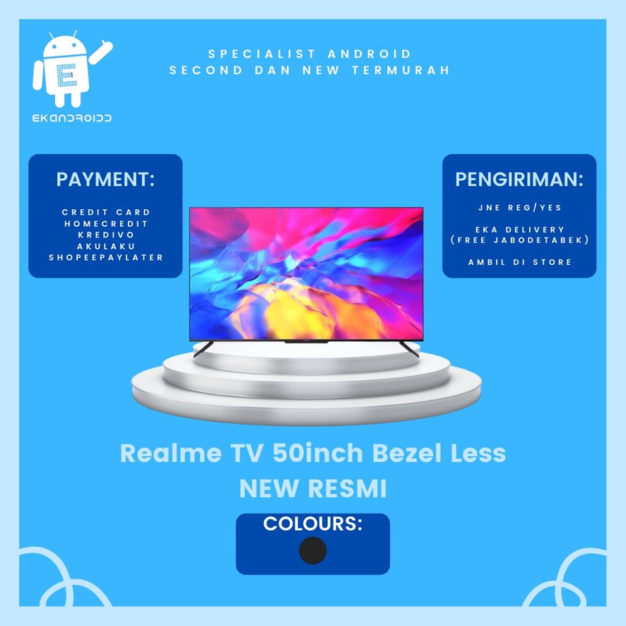 REALME TV 50inch BEZEL LESS NEW RESMI