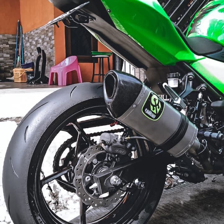 Knalpot villan gx1 klem carbon untuk motor cbr250rr ninja250 r25