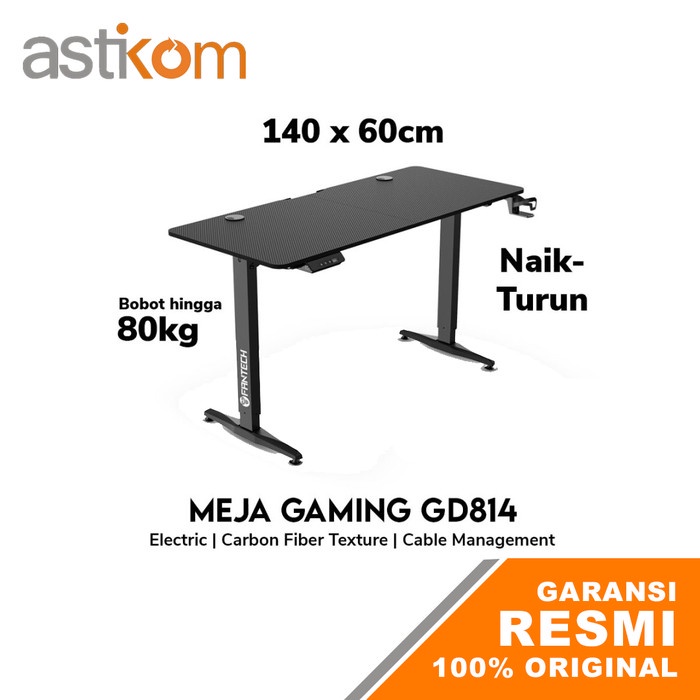 Gaming Desk Fantech GD814 Meja Gaming Elektrik Naik Turun