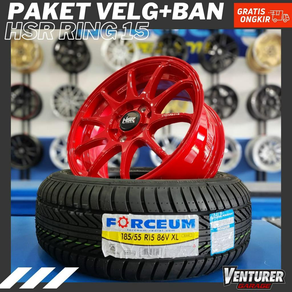 PAKET VELG PLUS BAN RING 15 UNTUK BRIO AGYA  AYLA  SIGRA VIOS DLL HSR WHEEL INDY