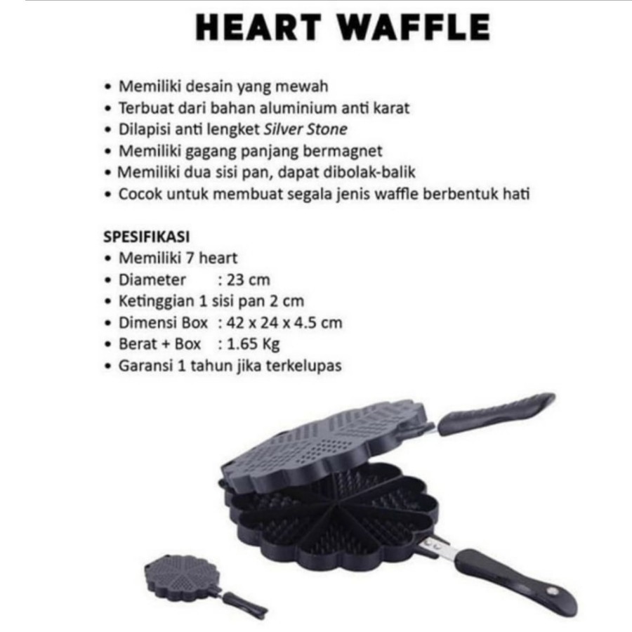 Heart Waffle Pan - Signora + Free Hadiah Kategori 1