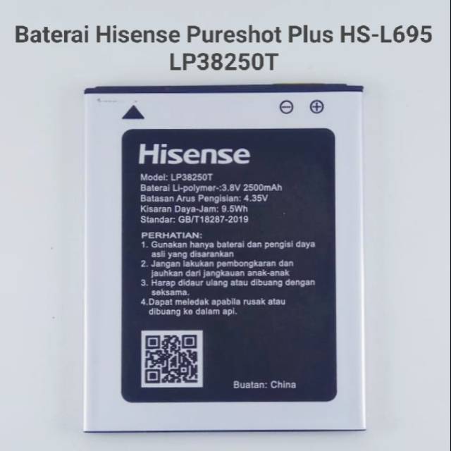 Baterai Hisense Pureshot Plus HS - L695 Original Batre Battery  LP38250T