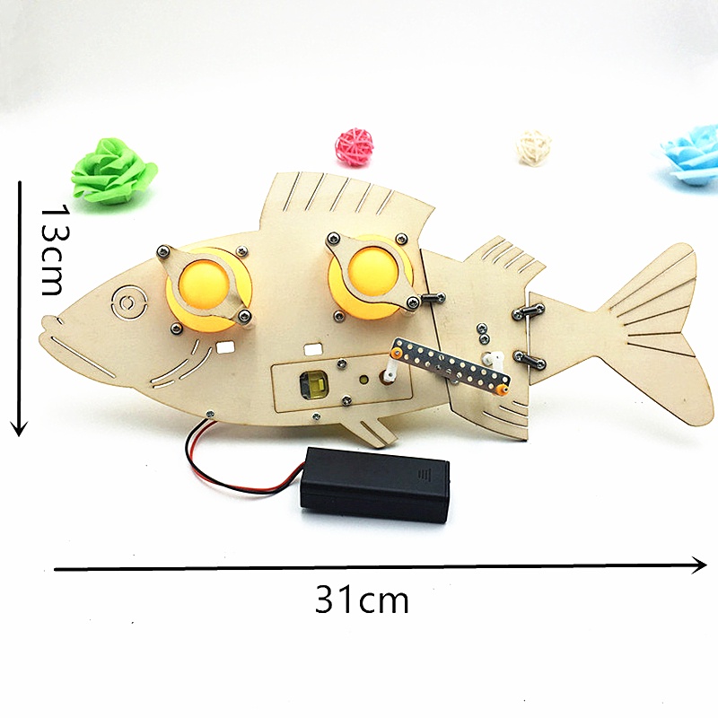 Mainan Rakitan Ikan Bionik Mekanik Elektrik DIY Untuk Edukasi Anak Hadiah