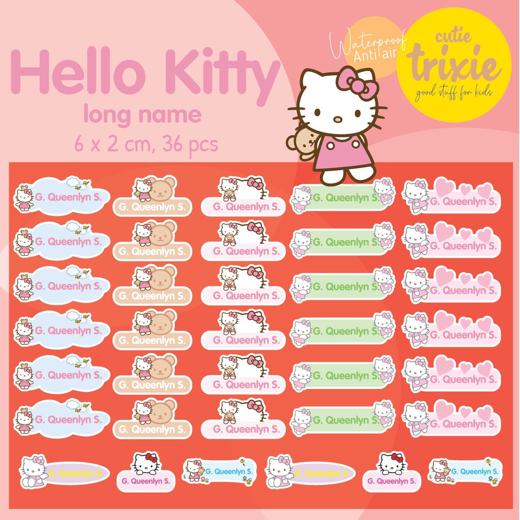 

Sticker Label Nama Anak HELLOKITTY nama panjang