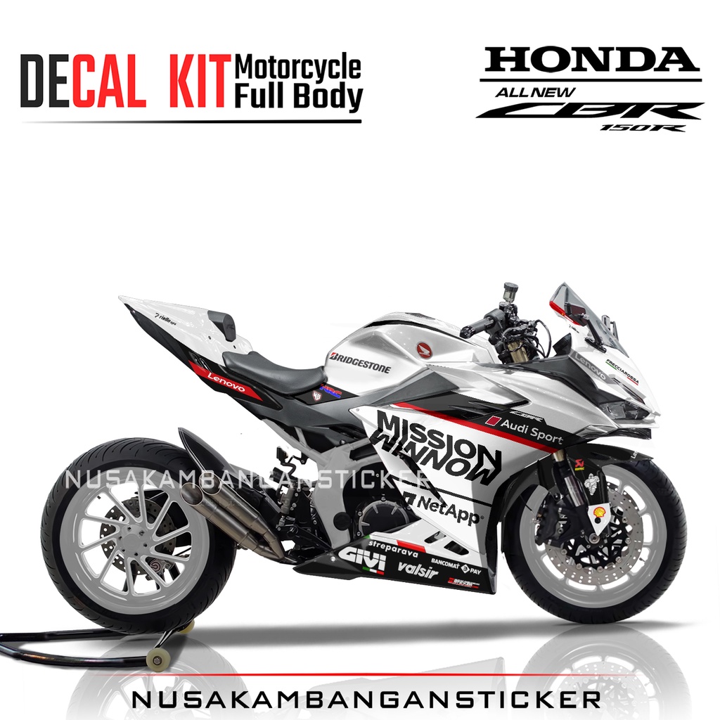 Stiker CBR 150 New 2021 MISSION WINNOW PUTIH