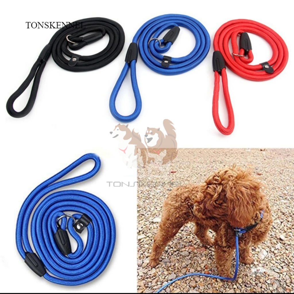 Rantai anjing nilon pet rope pet leash pet chain dog training leash tali tuntun anjing puppy nylon